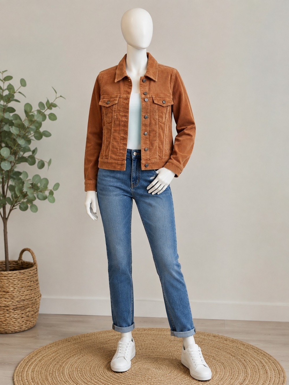 Sonoma Goods For Life Women's Corduroy Jacket - Tan Brown (Small)​
